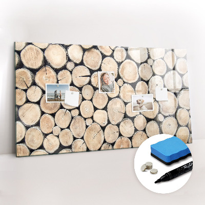 Magnetic board with marker Tree stumps cut down