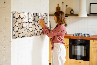 Magnetic board with marker Tree stumps cut down