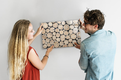 Magnetic board with marker Tree stumps cut down