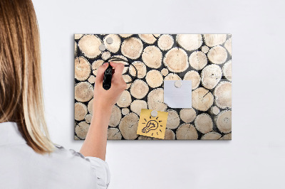 Magnetic board with marker Tree stumps cut down