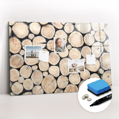 Magnetic board with marker Cut Tree Stumps