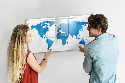 Magnetic drawing board World Map