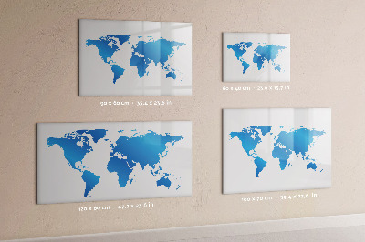 Magnetic writing board World map