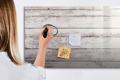 Magnetic writing board Wood plank pattern