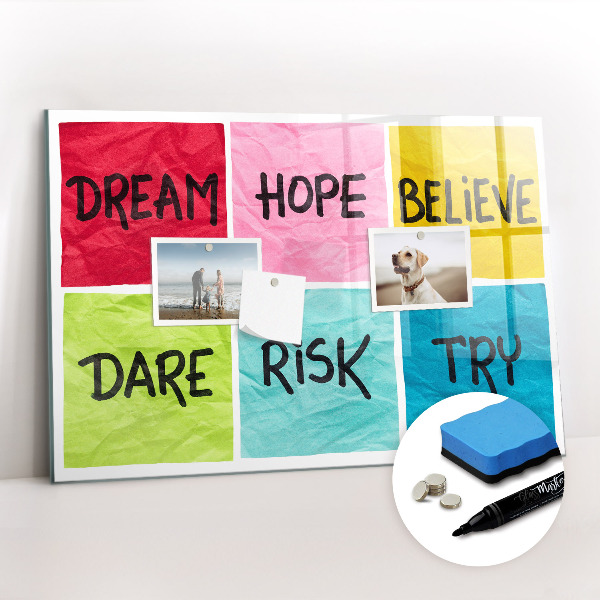 Magnetic writing board Motivational board