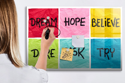 Magnetic board for writing Motivational Board