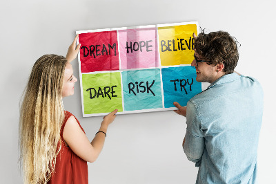 Magnetic writing board Motivational board