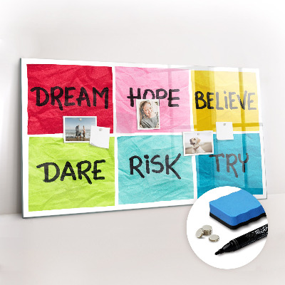 Magnetic writing board Motivational board