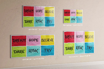 Magnetic board for writing Motivational Board