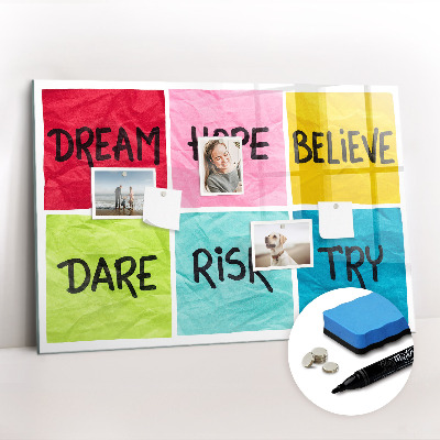 Magnetic writing board Motivational board