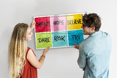 Magnetic board for writing Motivational Board