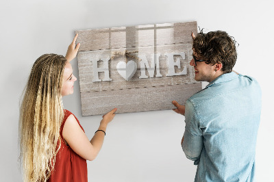 Magnetic board with marker The inscription house