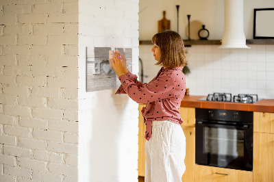 Magnetic board with marker Inscription House