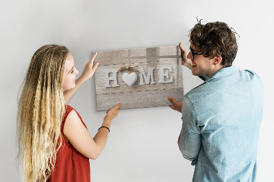 Magnetic board with marker The inscription house