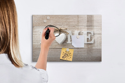Magnetic board with marker The inscription house