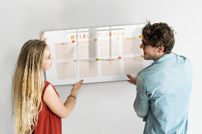 Magnetic erase board Weekly planner