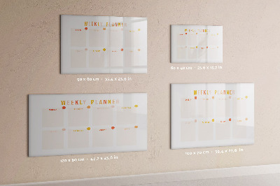 Magnetic erase board Weekly planner