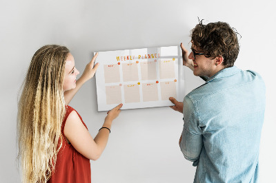 Magnetic erase board Weekly planner