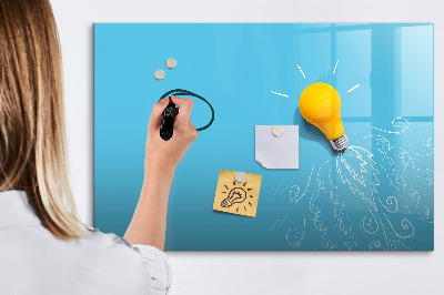 Magnetic writing board Light bulb drawing