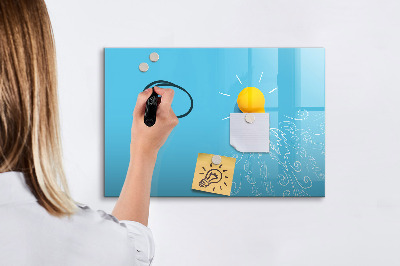Magnetic writing board Light bulb drawing