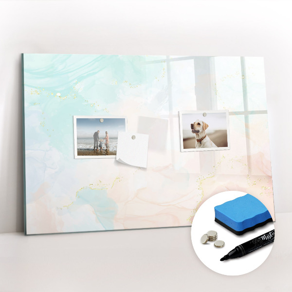 Magnetic writing board Watercolor marble