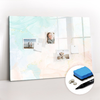 Magnetic writing board Watercolor marble