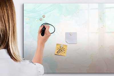Magnetic writing board Watercolor marble