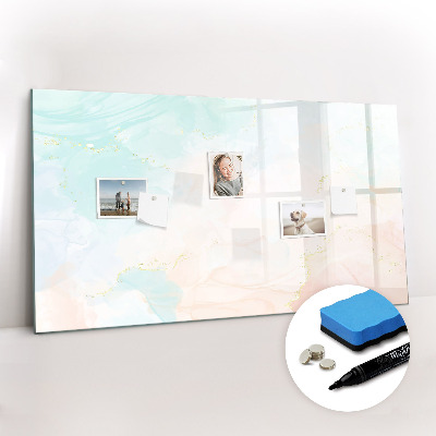 Magnetic writing board Watercolor marble