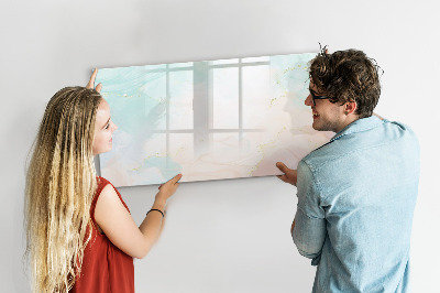 Magnetic writing board Watercolor marble