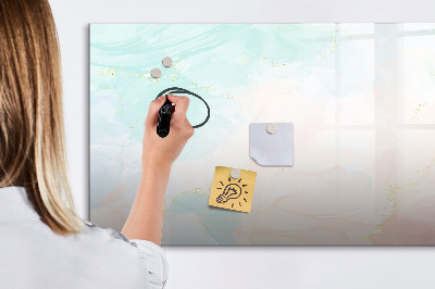 Magnetic writing board Watercolor marble