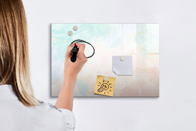 Magnetic writing board Watercolor marble