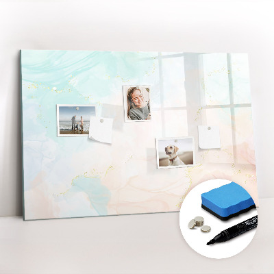 Magnetic writing board Watercolor marble
