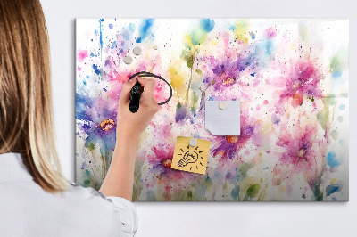 Magnetic writing board Painted flowers