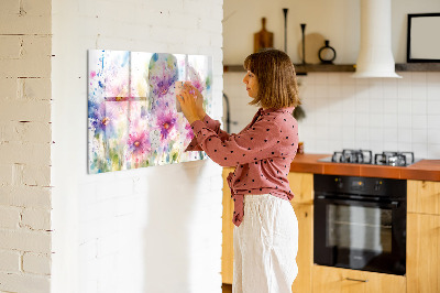 Magnetic erase board Painted flowers