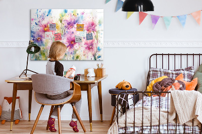 Magnetic erase board Painted flowers