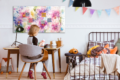 Magnetic erase board Painted flowers