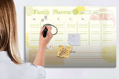 Magnetic writing board Family planner