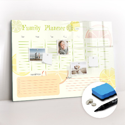 Magnetic writing board Family planner