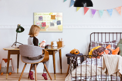 Magnetic drawing board Family planner