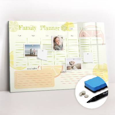 Magnetic writing board Family planner