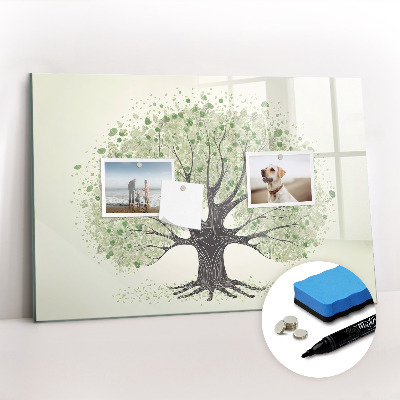 Magnetic writing board Large tree nature