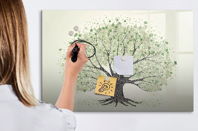 Magnetic writing board Large tree nature