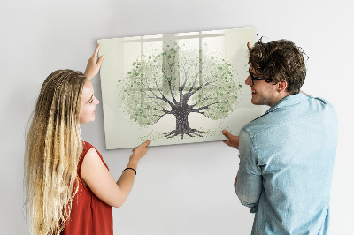 Magnetic writing board Big tree nature
