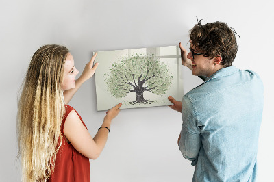 Magnetic writing board Large tree nature