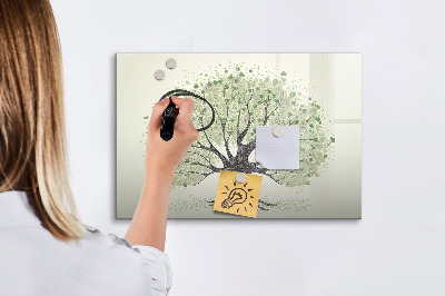 Magnetic writing board Big tree nature