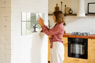 Magnetic erase board Big tree nature