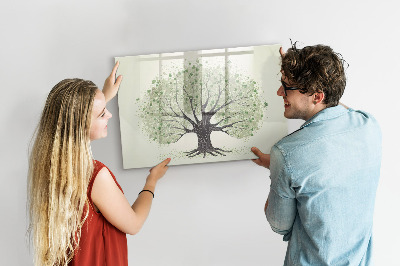 Magnetic writing board Large tree nature