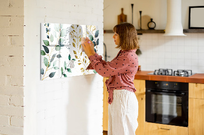 Magnetic drawing board Plants Leaves pattern