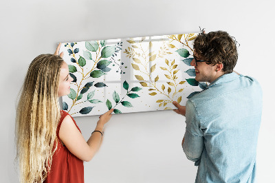 Magnetic writing board Plants leaves pattern