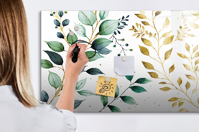 Magnetic writing board Plants leaves pattern